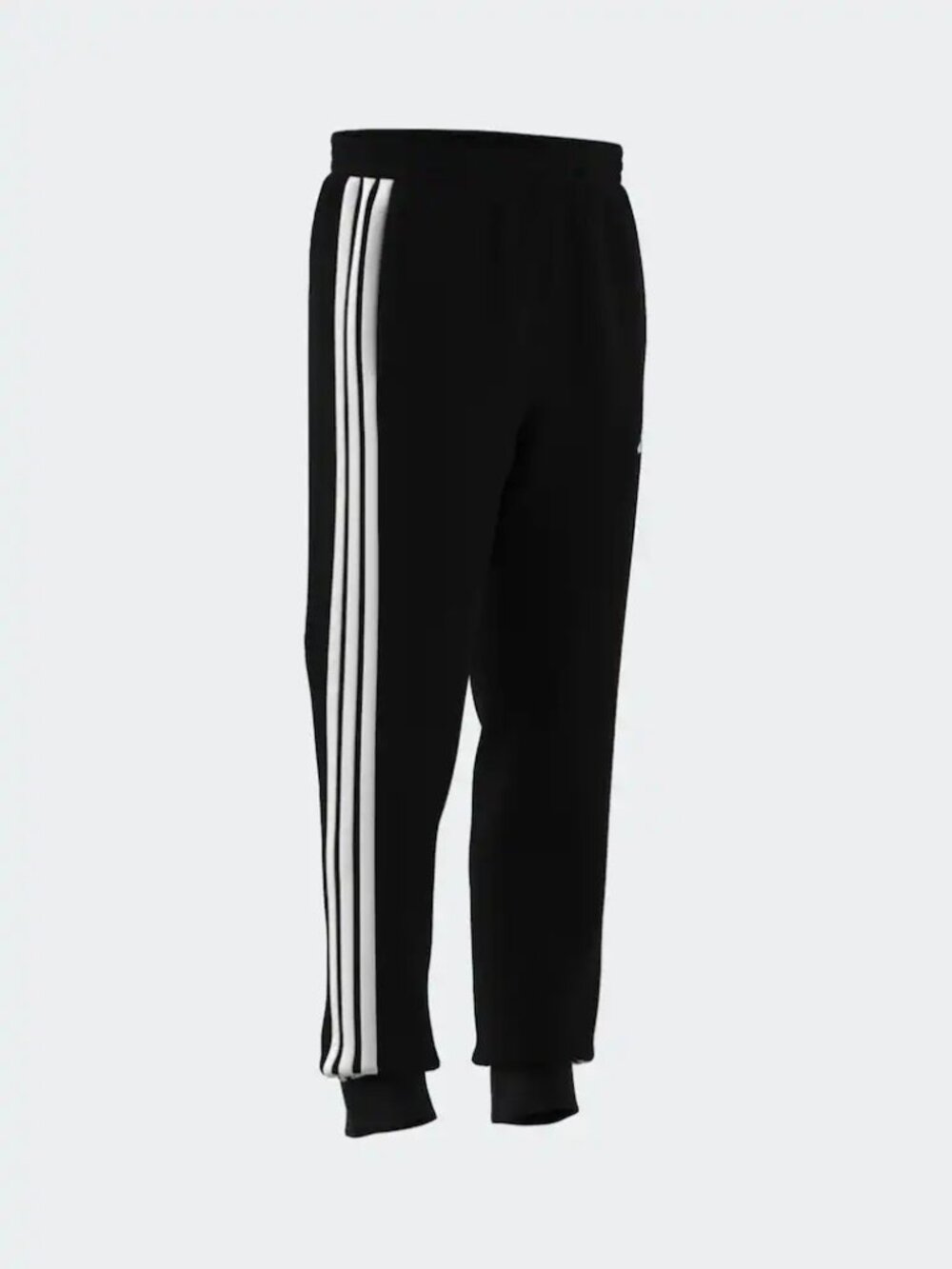 Adidas Black Athletic Track Pants with White Side Stripes